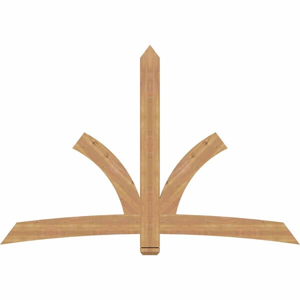 Ekena Millwork Davenport Timber Gable Bracket, Western Red Cedar, 84"W x 56"H x 1 1/2"D x 5 1/2"F, 16/12 Pitch GBW084X56X0206DAV00SWR - main